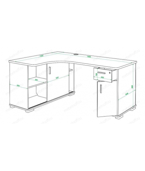 Стол письменный Домино СР-140М венге