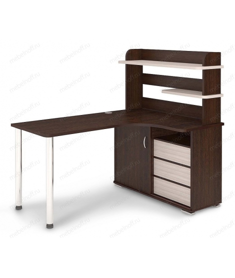 Стол компьютерный Домино СР-165М венге/карамель/хром