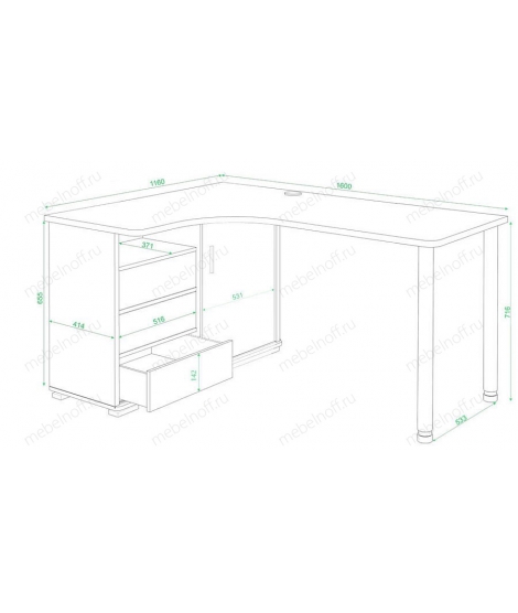 Стол письменный СР-165СМ SH