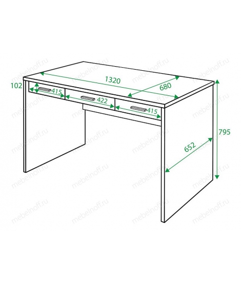 Стол письменный Домино СП-82С венге