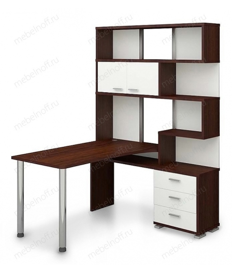 Стол Домино СР-420-150 белый/венге/хром