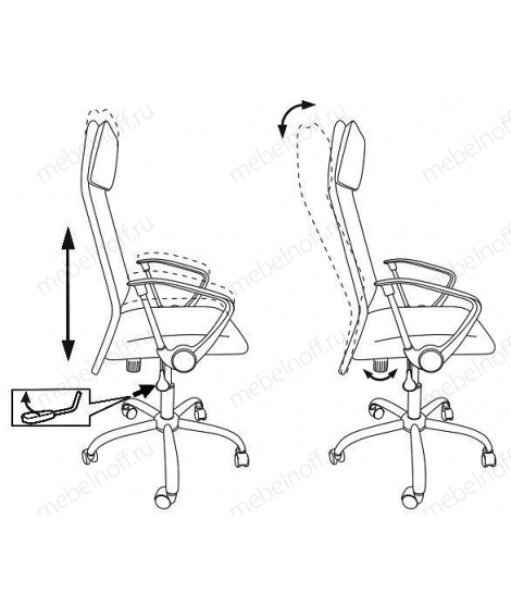 Кресло компьютерное KB-6SL/BL/TW-10