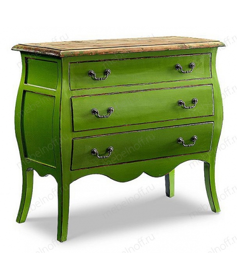 Комод FL-4022 зеленый/коричневый