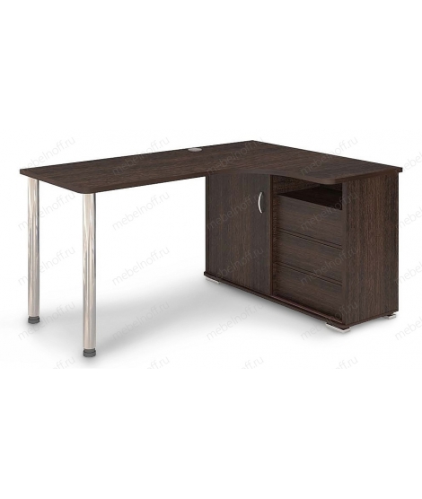 Стол письменный Домино СР-165СМ венге/хром