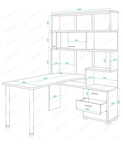 Стол компьютерный СР-420/130 хром/шамони