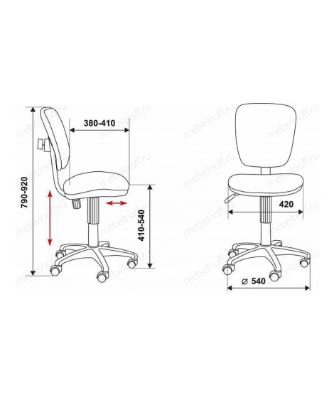 Стул компьютерный Бюрократ CH-204NX/26-291 оранжевый
