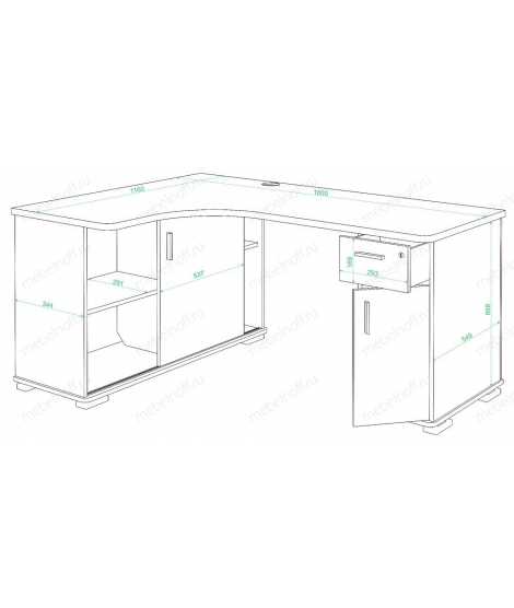 Стол письменный СР-160М карамель