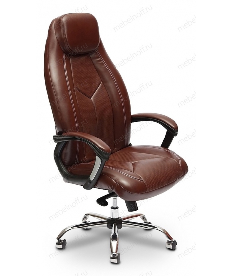 Кресло для руководителя BOSS люкс коричневый