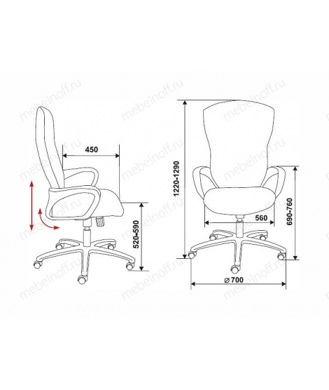 Кресло компьютерное Бюрократ CH-818AXSN черное