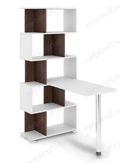 Стол СЛ-5СТ белый жемчуг/хром/шамони