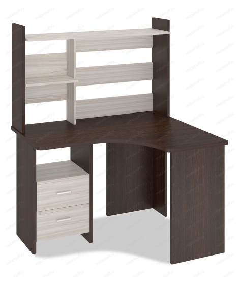 Стол Домино Лайт СКЛ-Угл120+НКЛ-120 венге/карамель