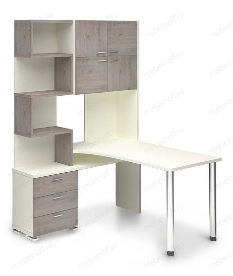 Стол компьютерный Домино нельсон СР-500М190 белый/нельсон/хром