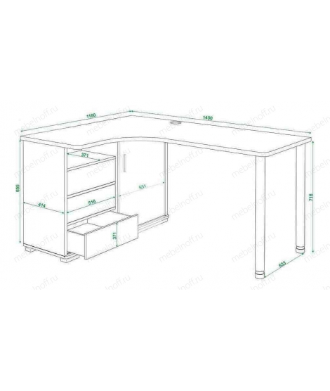 Стол письменный Домино СР-145СМ венге/карамель/хром