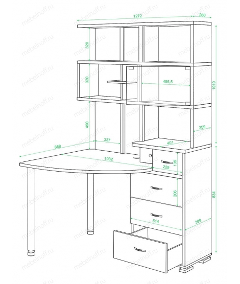Стол СР-320 карамель/хром/шамони
