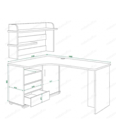Стол компьютерный Домино СР-145 венге/карамельный
