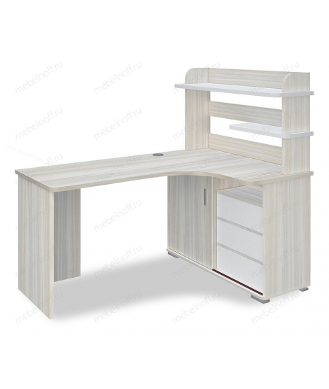 Стол компьютерный Домино СР-165 белый жемчуг/карамель