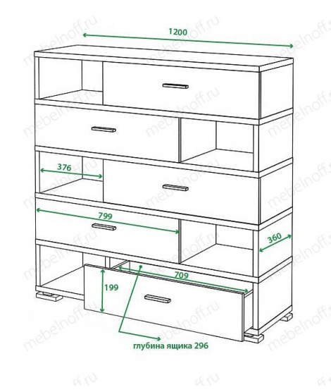 Тумба комбинированная СБ-40/5 шамони