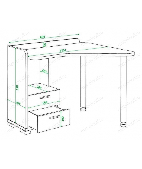 Стол письменный Домино СКМ-55 карамель/хром