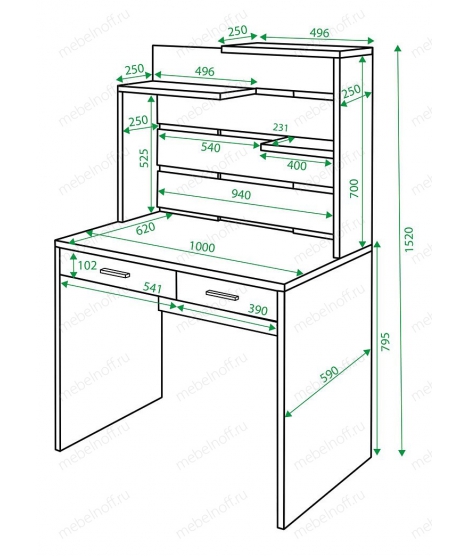 Стол Домино СП-22 венге/карамель