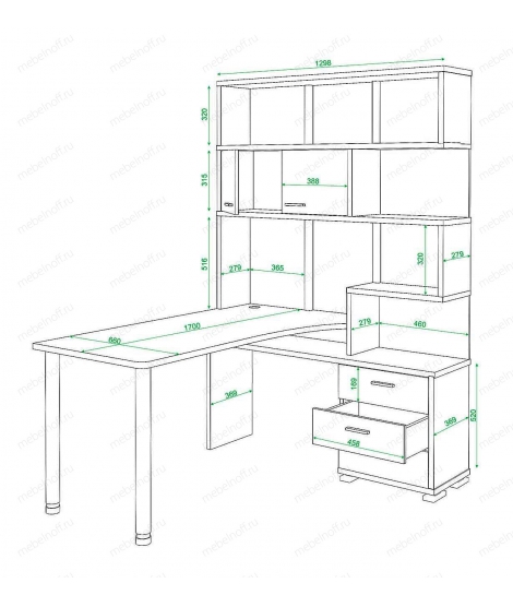 Стол компьютерный Домино СР-420170 карамель/хром