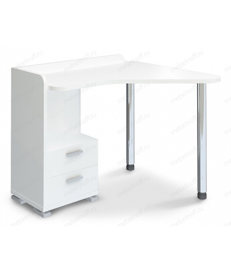 Стол письменный Домино нельсон СКМ-55 жемчуг/хром