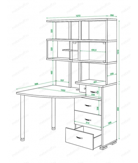 Стол компьютерный Домино СР-320 венге/хром