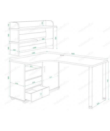 Стол компьютерный СР-145М шамони