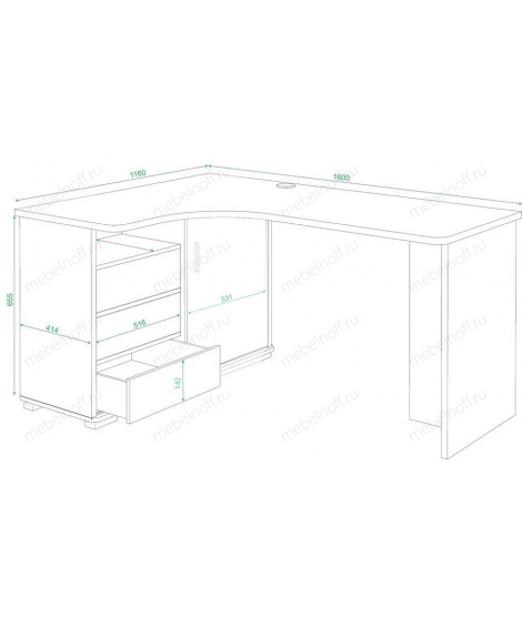 Стол письменный СР-165С карамель