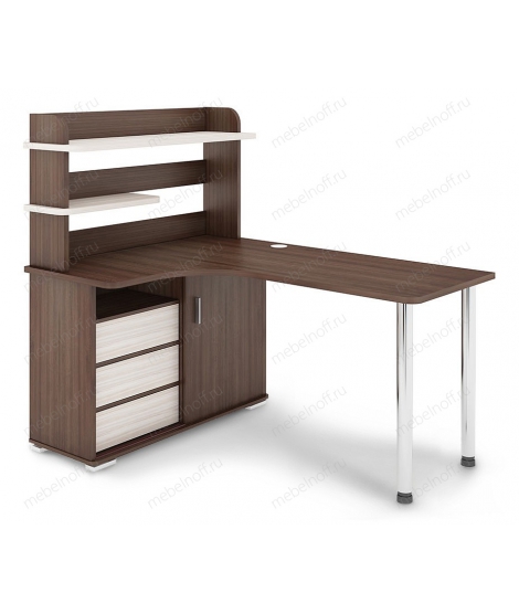 Стол компьютерный СР-145М карамель/хром/шамони