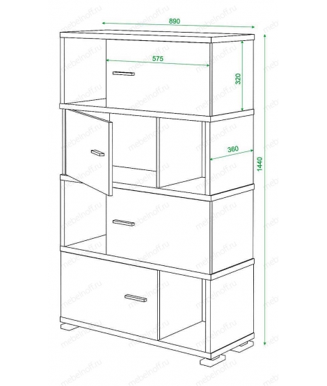 Тумба комбинированная Домино СБ-30/4 венге