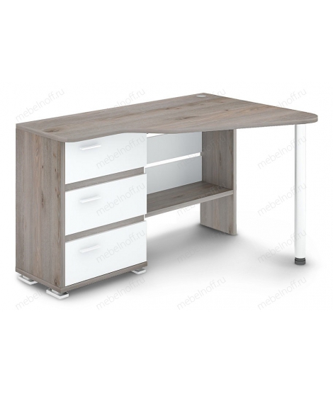 Стол письменный СР-322С белый жемчуг/нельсон/хром