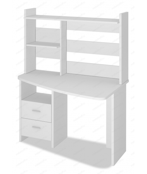 Стол компьютерный Домино Лайт СКЛ-Крл 120+НКЛ-120 белый