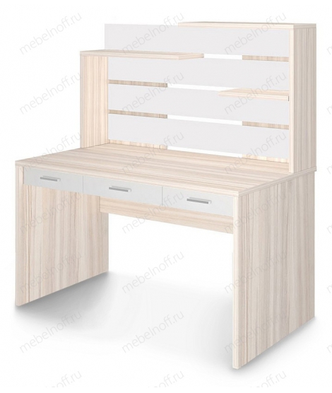 Стол компьютерный СП-82 белый жемчуг/карамель