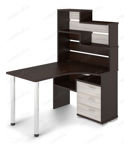 Стол Домино СР-132 венге/карамель/хром