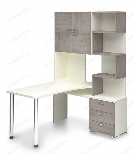 Стол компьютерный Домино нельсон СР-500М140 белый/нельсон/хром