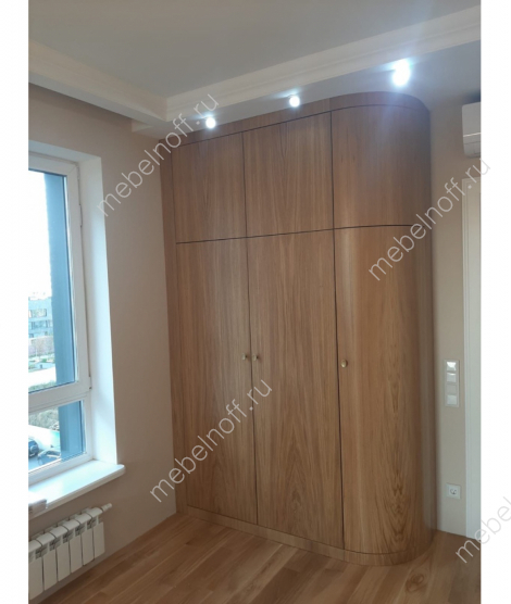 Шкаф в шпоне дуба с радиусной дверью