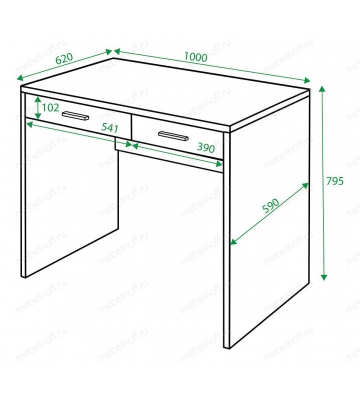 Стол письменный Домино СП-22С венге