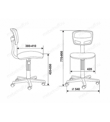 Стул компьютерный Бюрократ CH-299 синее
