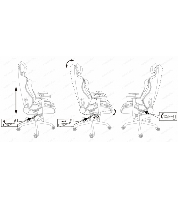 Кресло игровое Бюрократ 771/Grey+bl