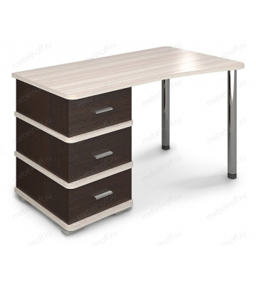 Стол письменный Домино СД-35 венге/карамель/хром