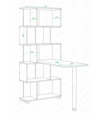 Стол компьютерный Домино СЛ-5СТ венге/хром