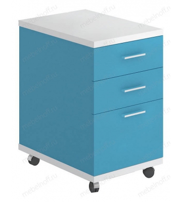 Тумбочка Домино нельсон ТС-2 белый жемчуг/синий мрамор