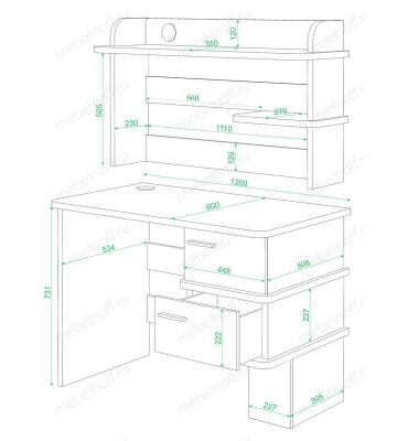 Стол компьютерный Домино СД-15 шамони