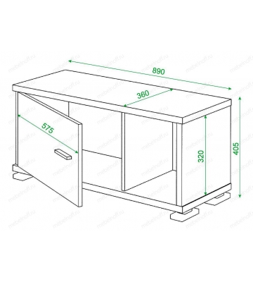 Тумба комбинированная Домино СБ-30/1 венге