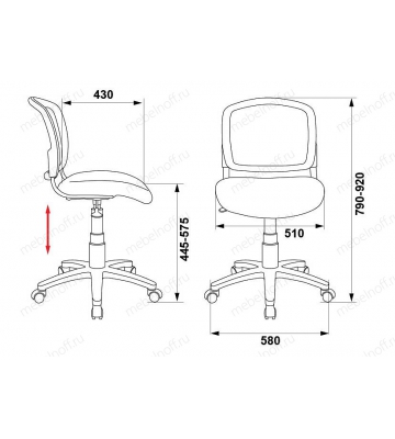 Стул компьютерный Бюрократ CH-296NX/MOTO_RD красный/мотоциклы