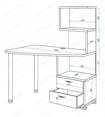 Стол Домино СКМ-60 венге/карамель/хром