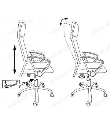 Кресло компьютерное KB-6SL/DG/TW-12