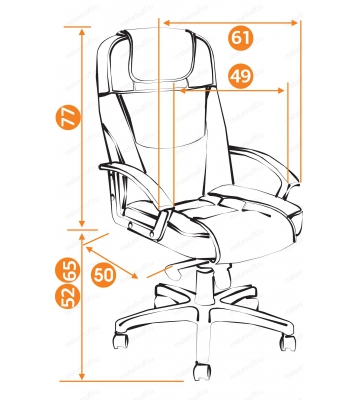 Кресло компьютерное Bergamo (хром)