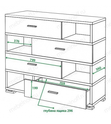 Тумба комбинированная Домино СБ-40/4 венге