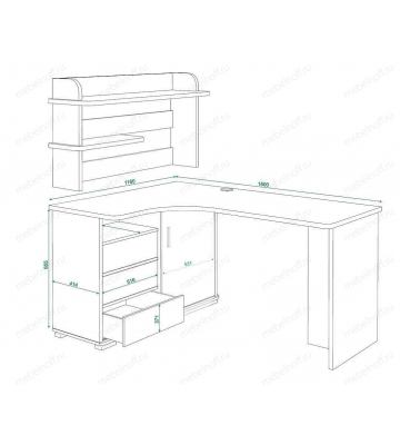 Стол компьютерный Домино СР-165 венге/карамельный